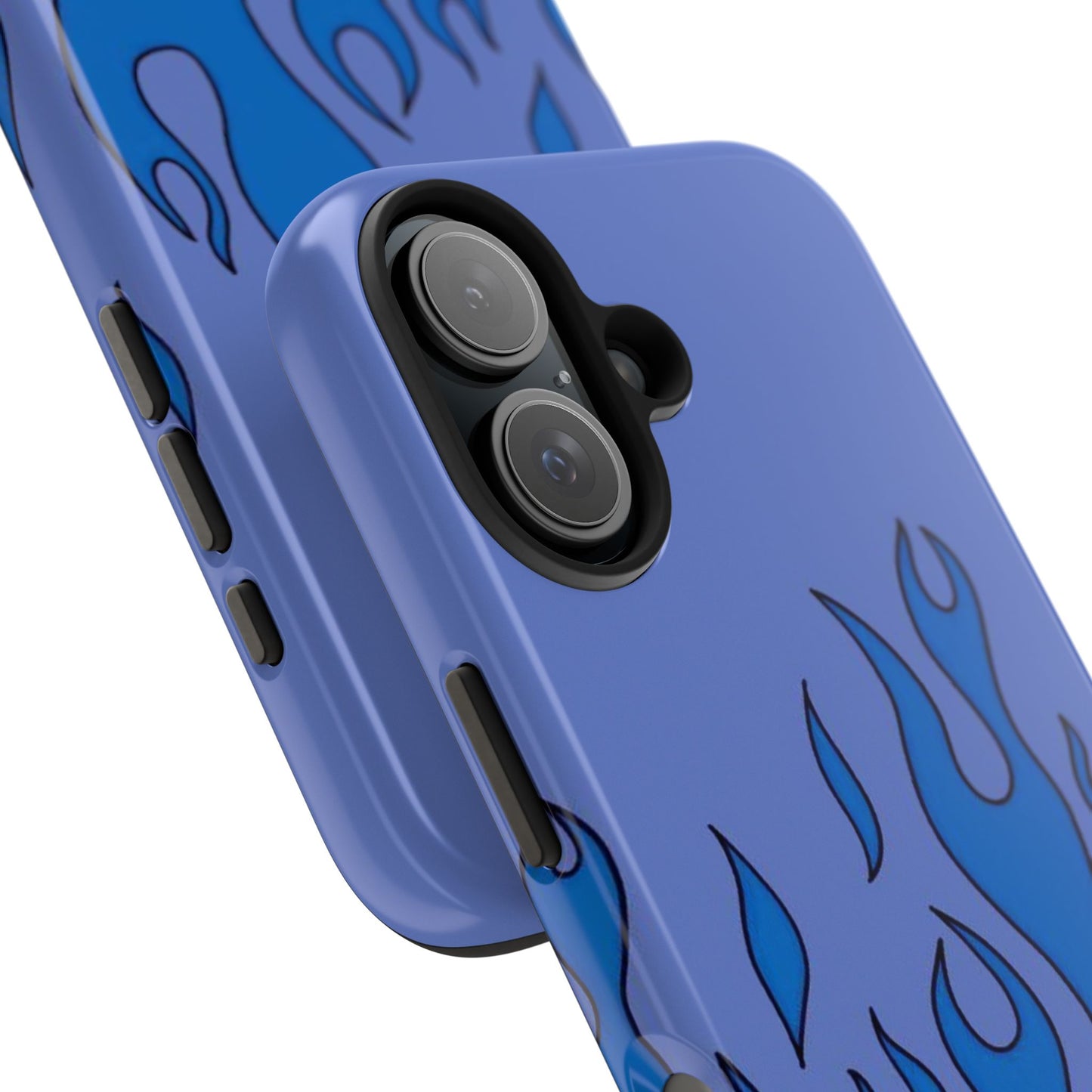 Blue Flames Pattern Phone Case