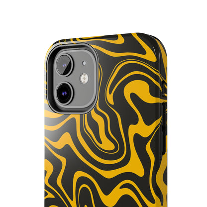 Black and Gold Mix Pattern Phone Case