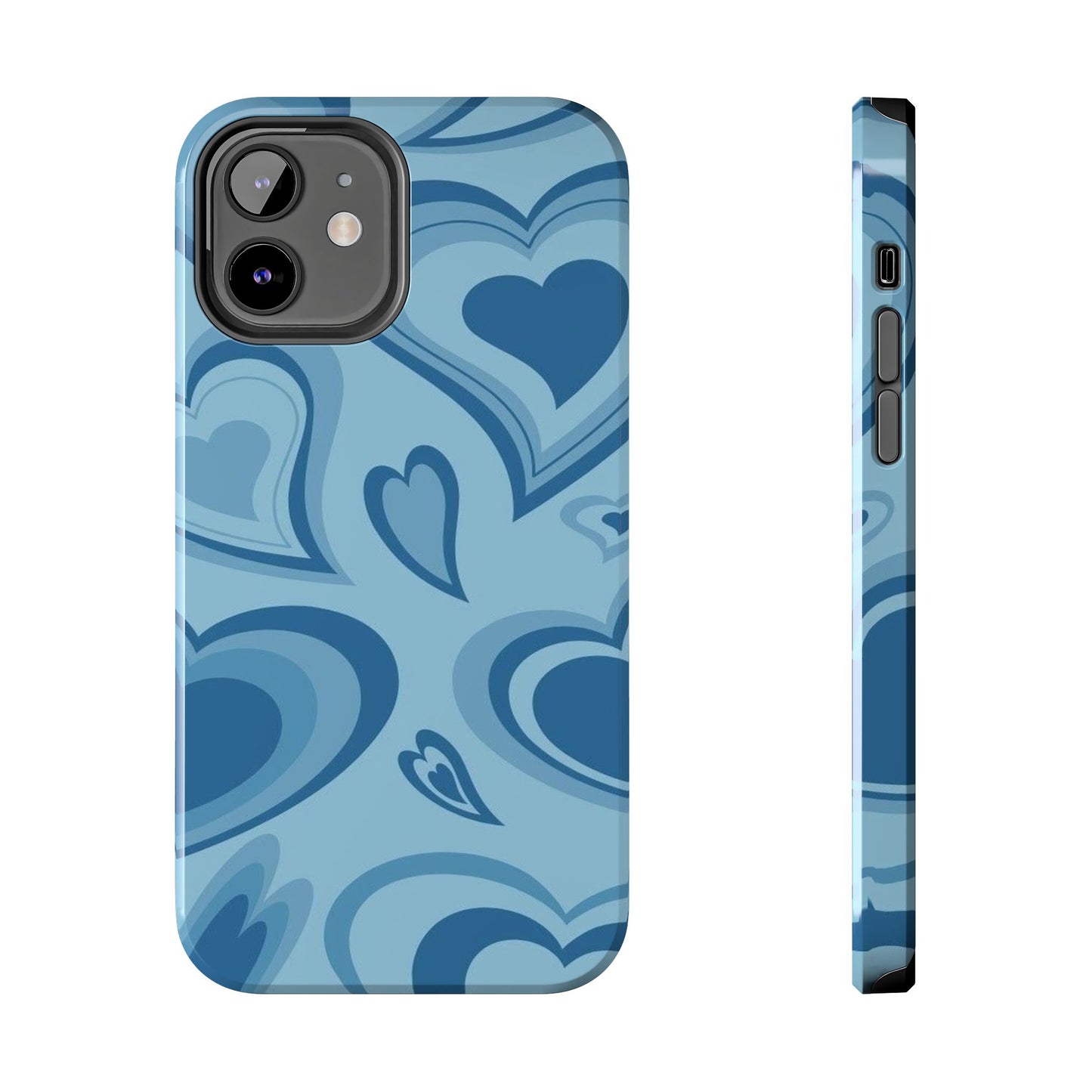 Blue Hearts Pattern Phone Case