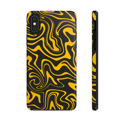 Black and Gold Mix Pattern Phone Case