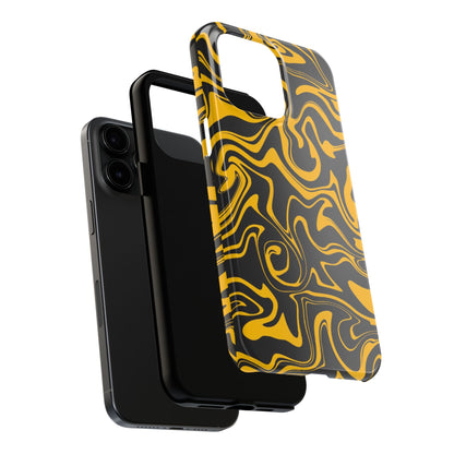 Black and Gold Mix Pattern Phone Case