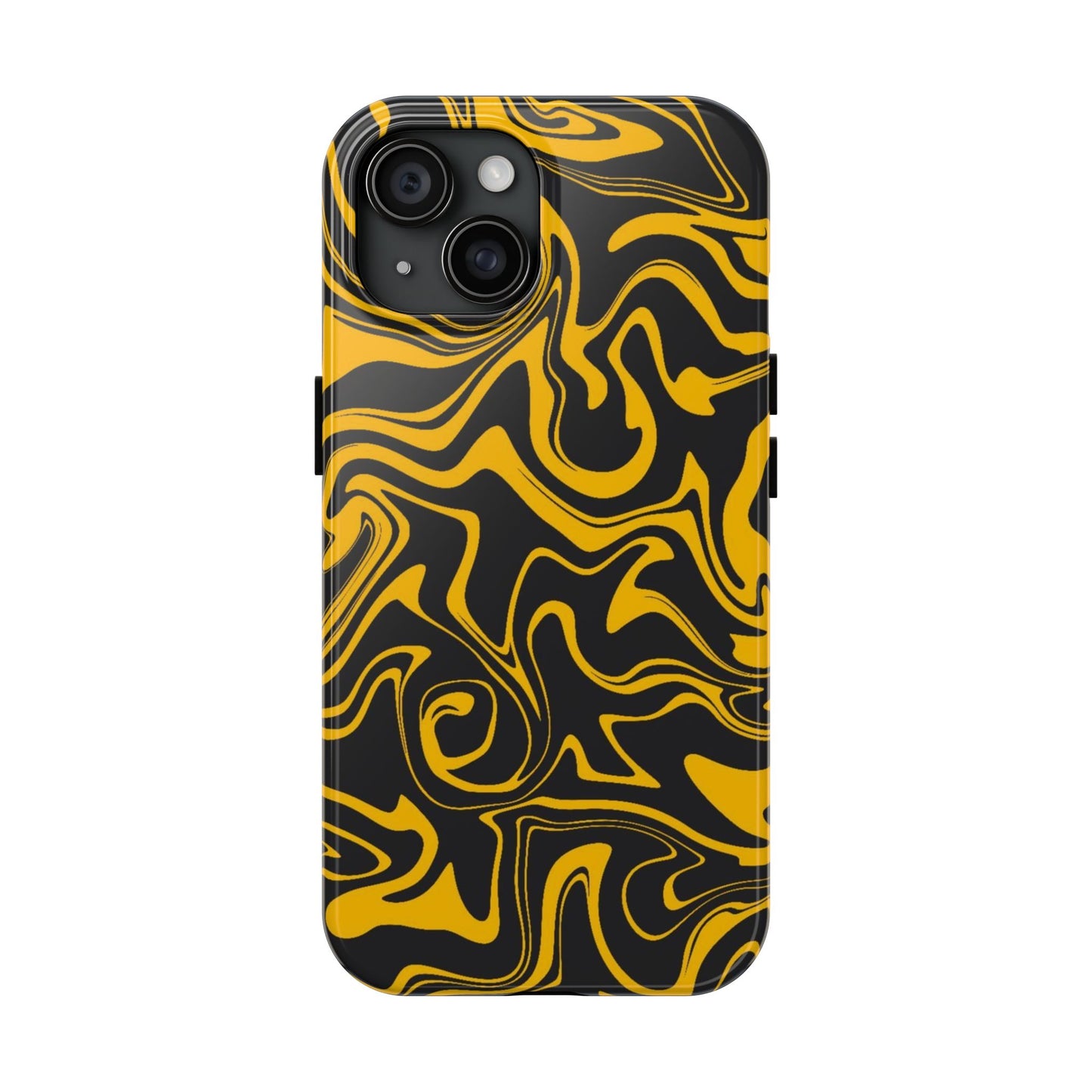 Black and Gold Mix Pattern Phone Case