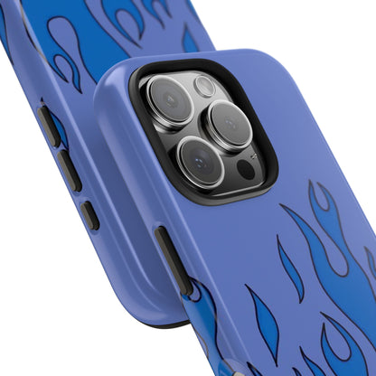 Blue Flames Pattern Phone Case