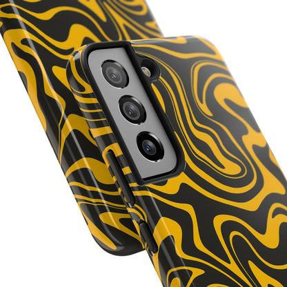 Black and Gold Mix Pattern Phone Case