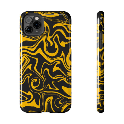 Black and Gold Mix Pattern Phone Case