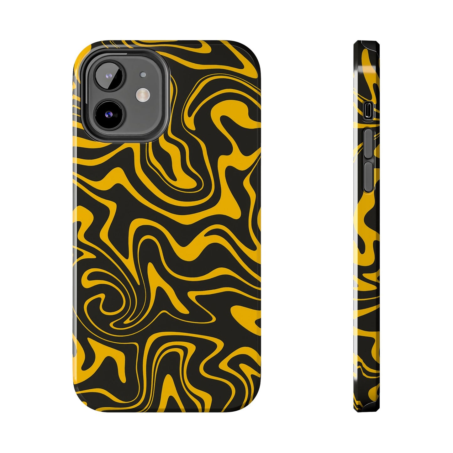 Black and Gold Mix Pattern Phone Case