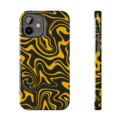 Black and Gold Mix Pattern Phone Case