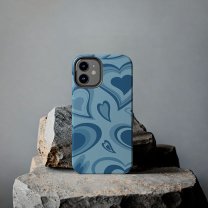 Blue Hearts Pattern Phone Case
