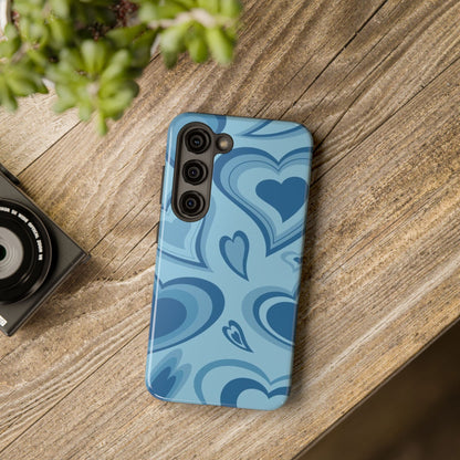 Blue Hearts Pattern Phone Case