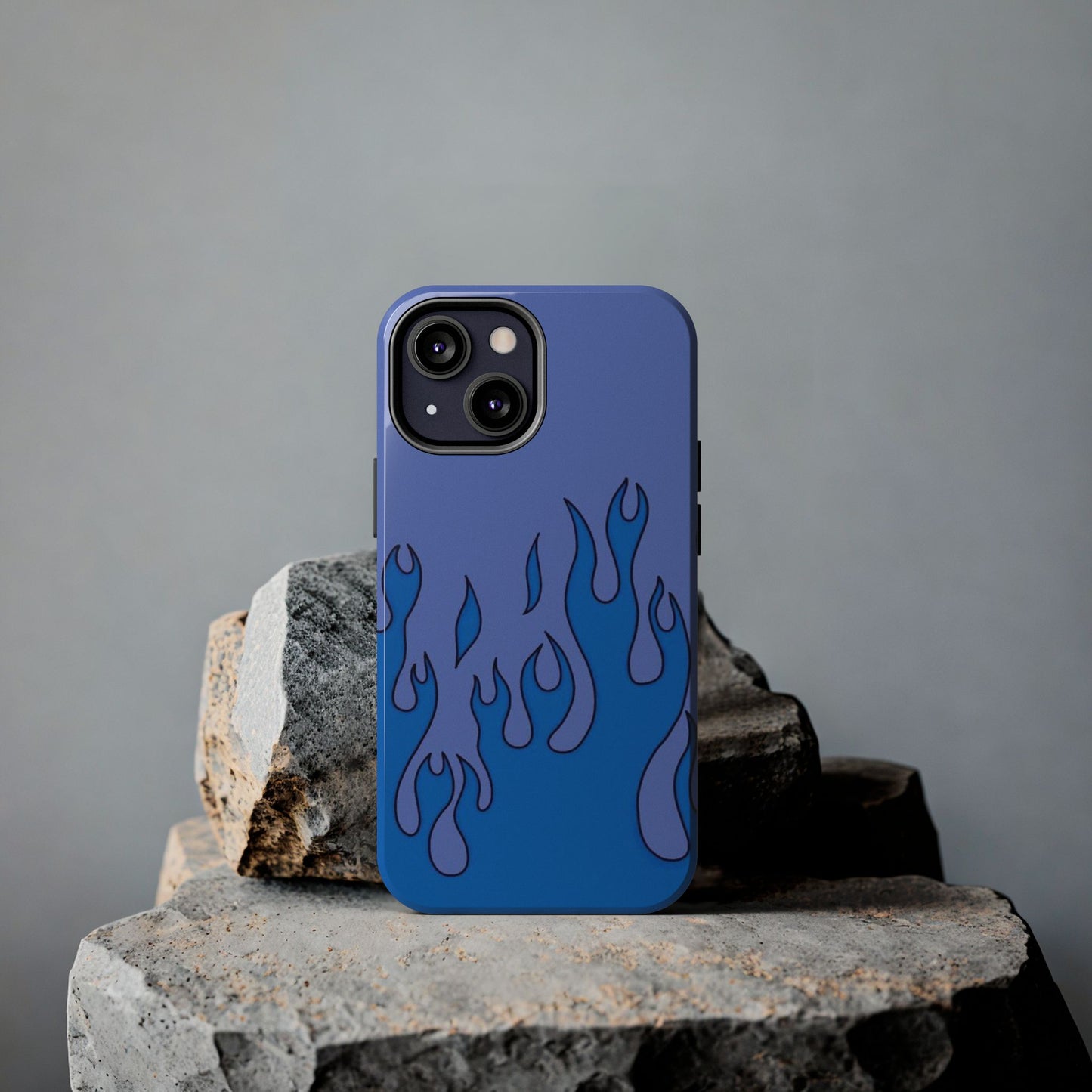 Blue Flames Pattern Phone Case