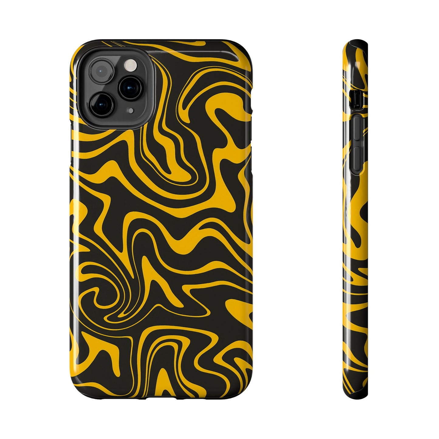 Black and Gold Mix Pattern Phone Case
