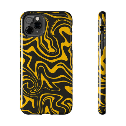 Black and Gold Mix Pattern Phone Case