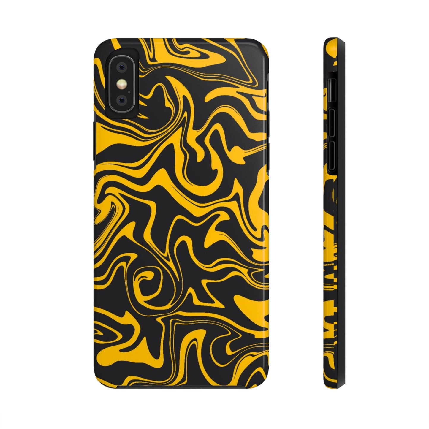 Black and Gold Mix Pattern Phone Case