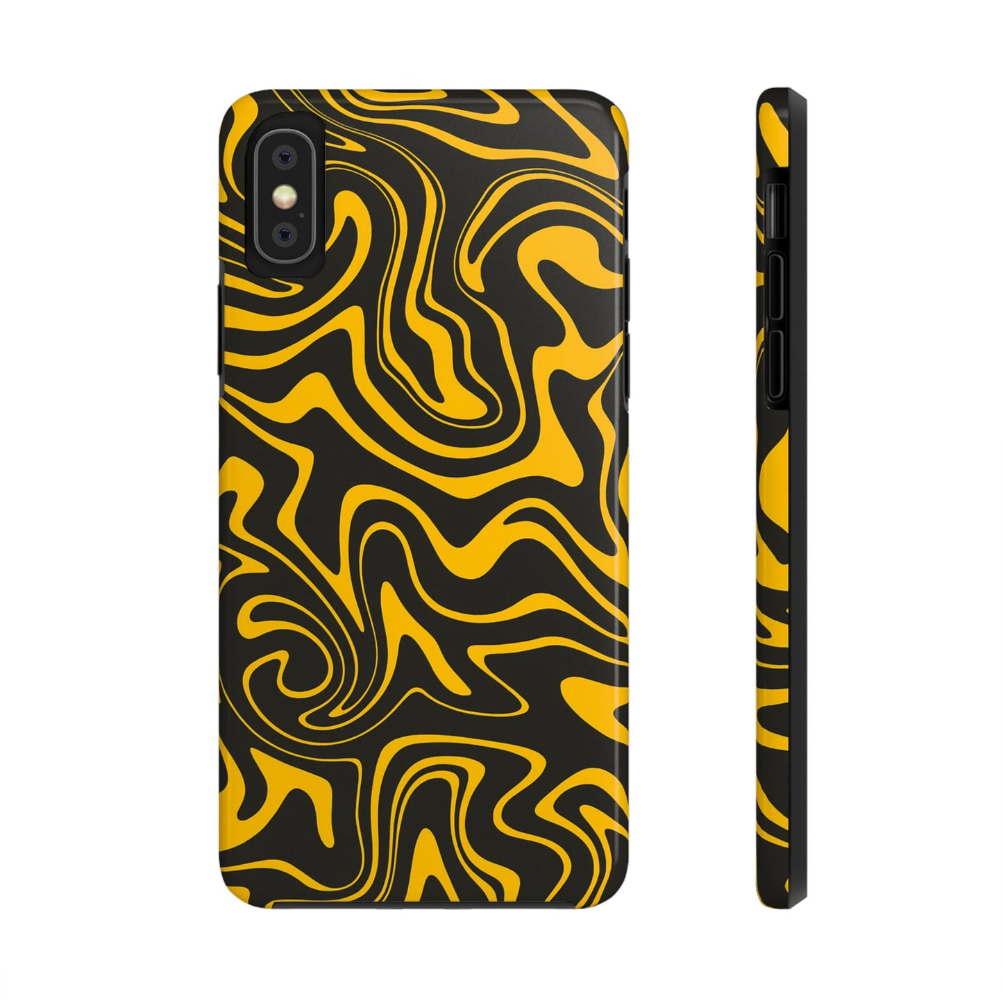 Black and Gold Mix Pattern Phone Case
