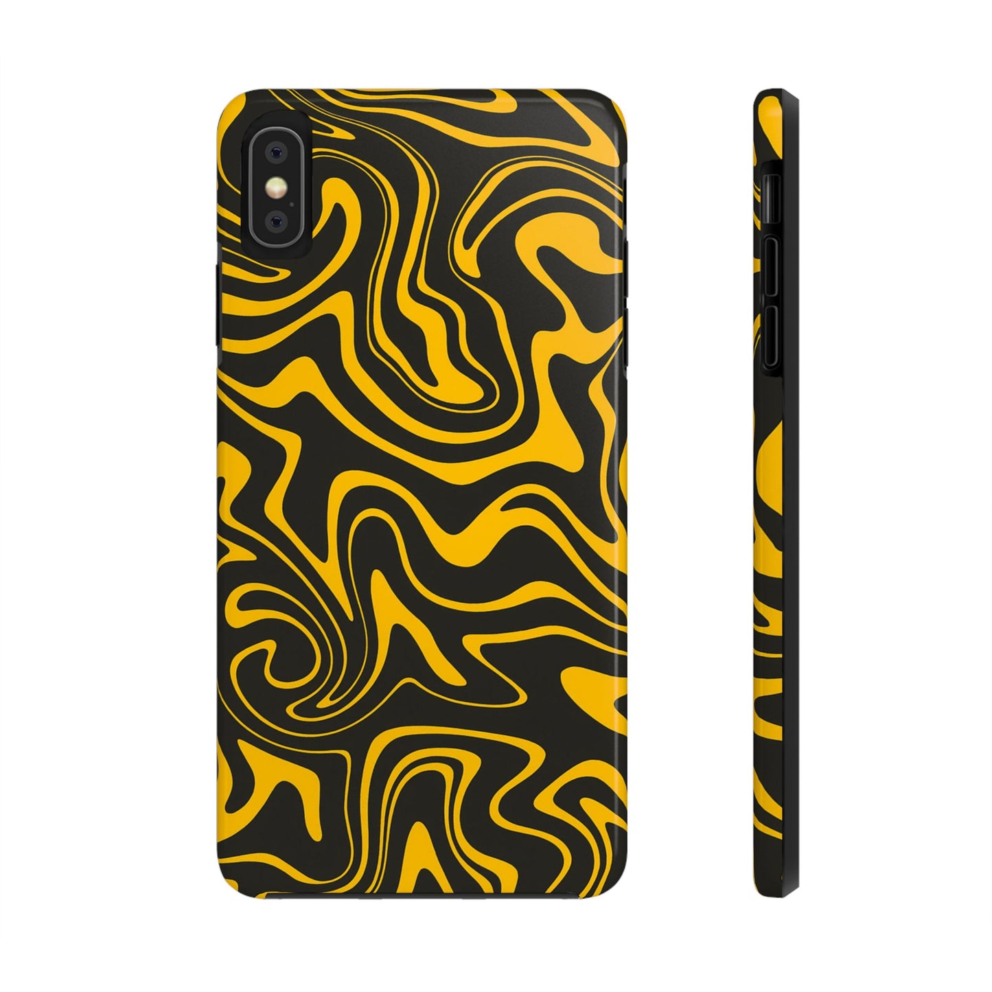 Black and Gold Mix Pattern Phone Case