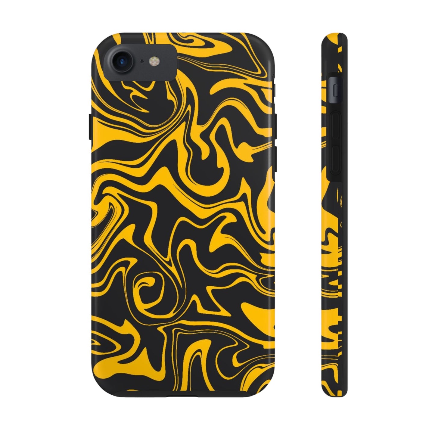 Black and Gold Mix Pattern Phone Case