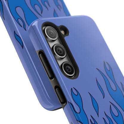 Blue Flames Pattern Phone Case