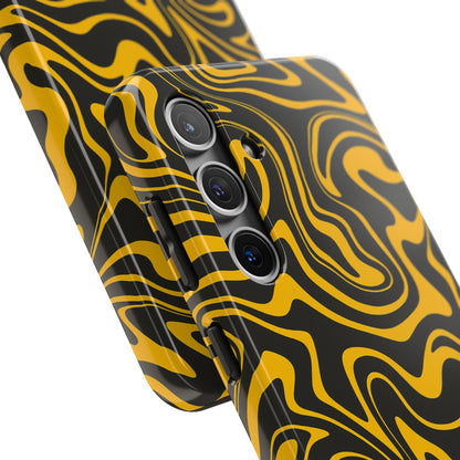 Black and Gold Mix Pattern Phone Case