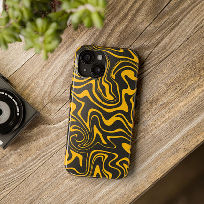 Black and Gold Mix Pattern Phone Case