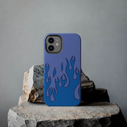 Blue Flames Pattern Phone Case