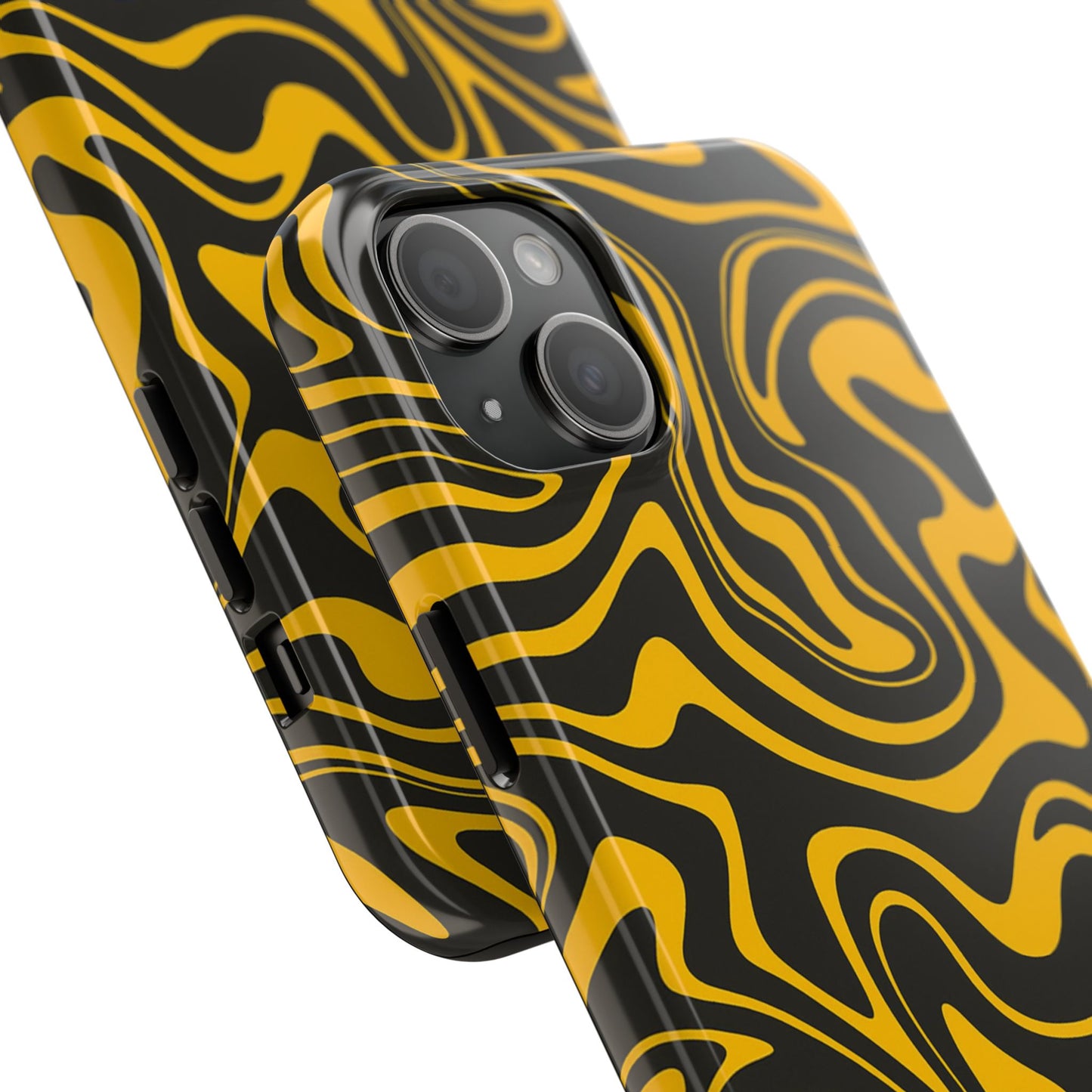 Black and Gold Mix Pattern Phone Case