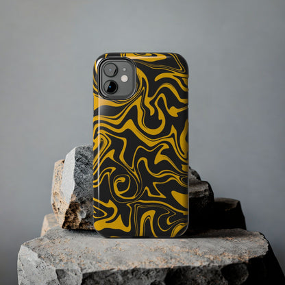 Black and Gold Mix Pattern Phone Case