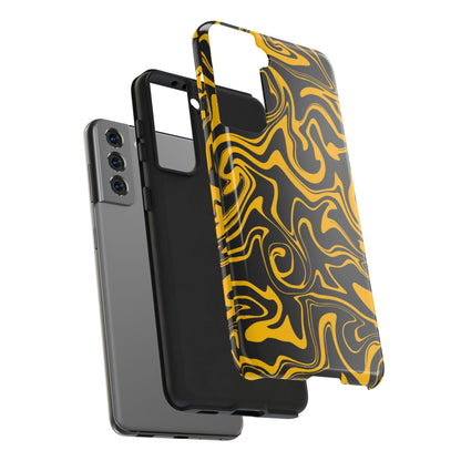 Black and Gold Mix Pattern Phone Case