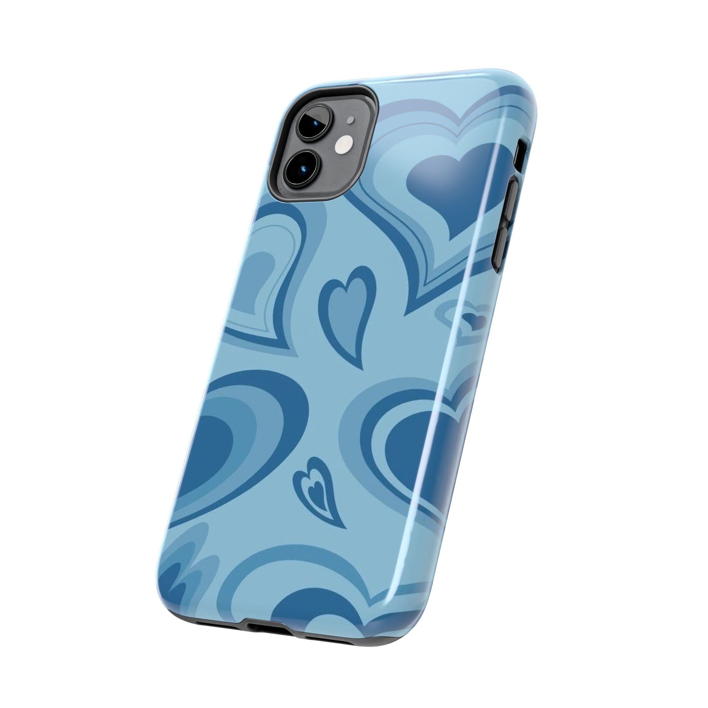 Blue Hearts Pattern Phone Case