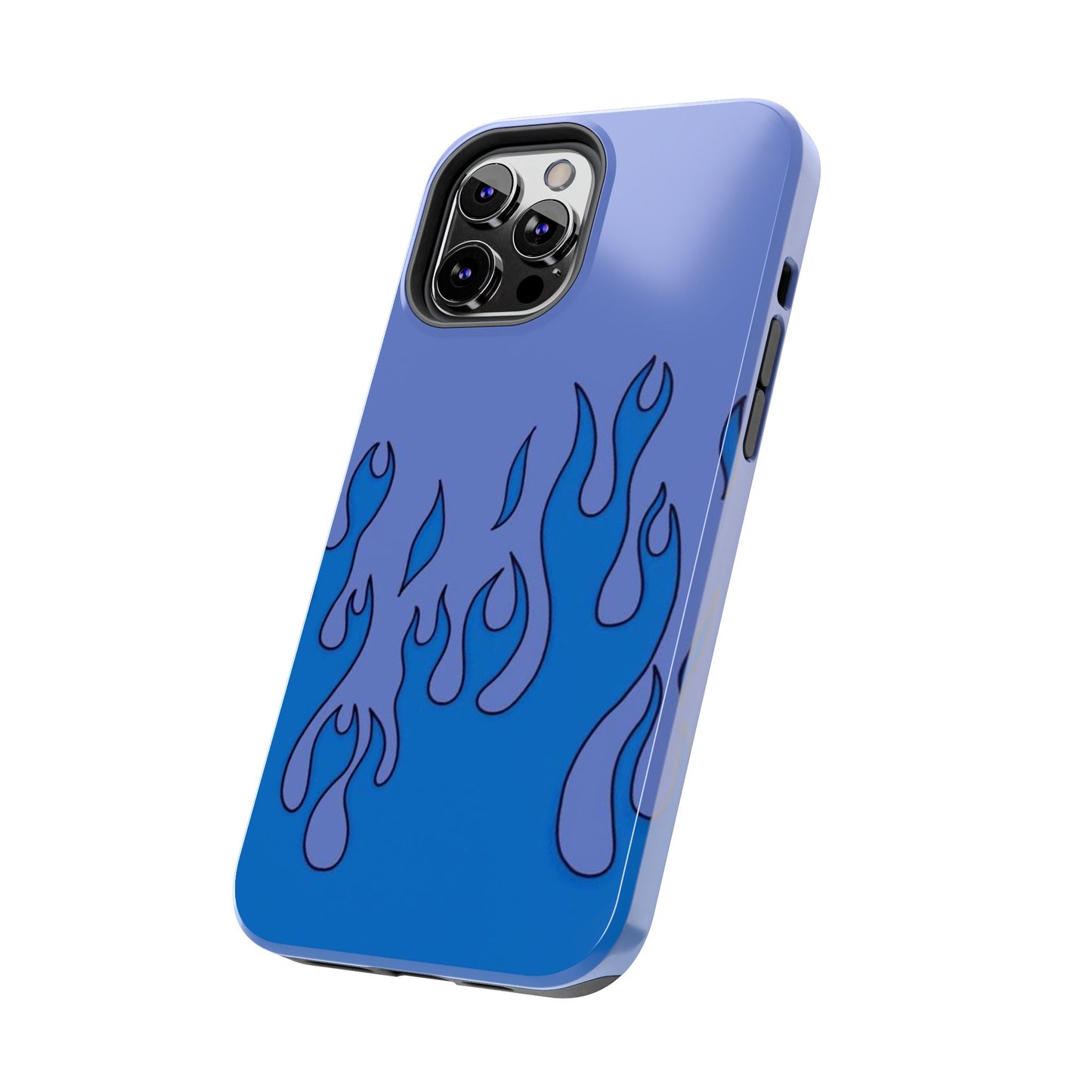 Blue Flames Pattern Phone Case