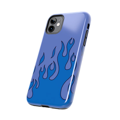 Blue Flames Pattern Phone Case
